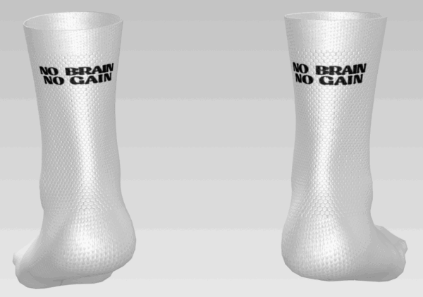 Chaussettes Blanches - No Brain No Gain – Image 3